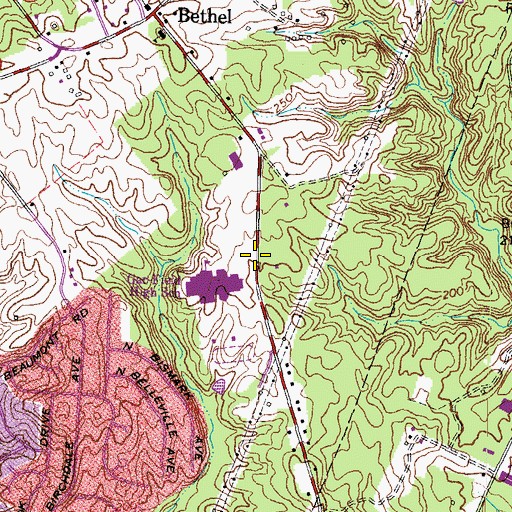 Topographic Map of Christ Chapel Assembly of God Church, VA