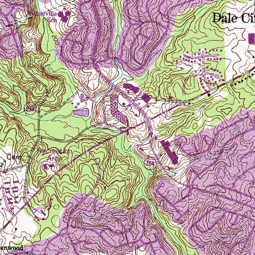 Topographic Map of Dale City Mini Library, VA
