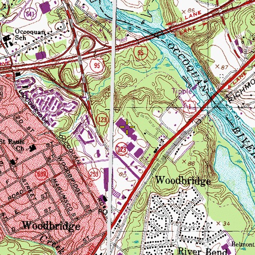 Topographic Map of Gordon Plaza Shopping Center, VA