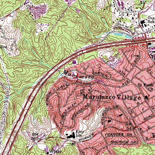 Topographic Map of Hamill Mill Park, VA