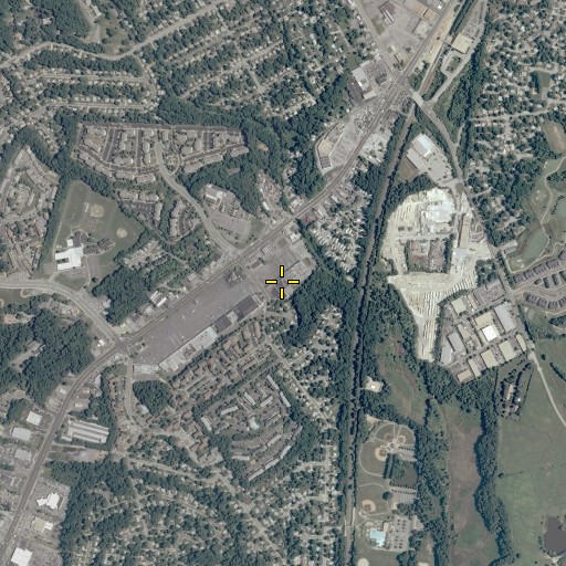 Aerial/Satellite Image of Jefferson Plaza Shopping Center, VA
