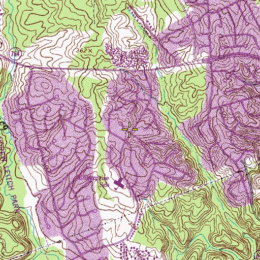 Topographic Map of Lindendale, VA