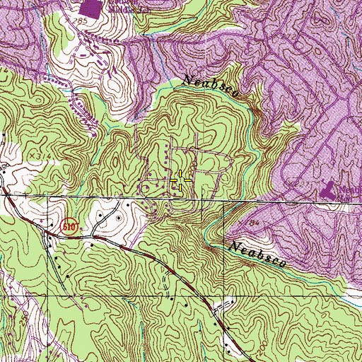 Topographic Map of Neabsco Hills, VA