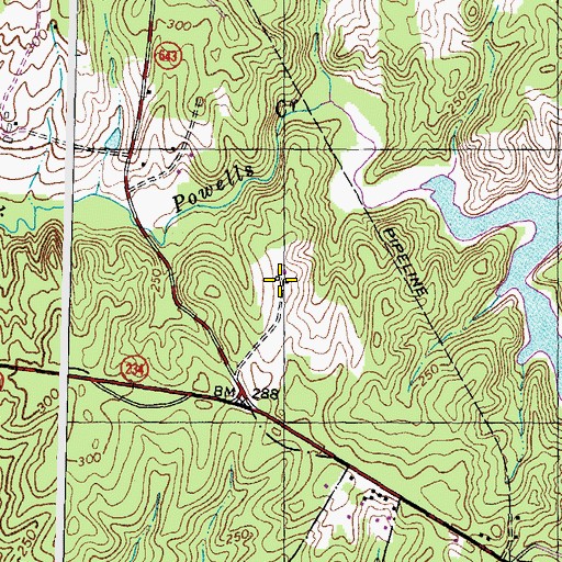 Topographic Map of Vaughnland, VA