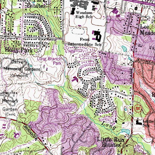 Topographic Map of Olde Creek Elementary School, VA