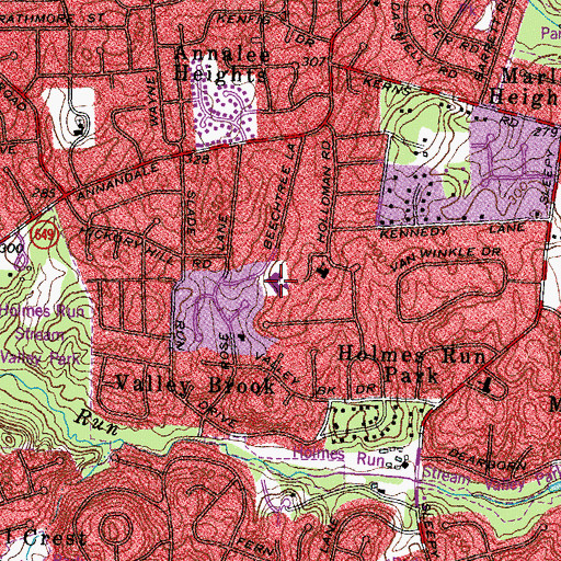 Topographic Map of Beech Tree Elementary School, VA