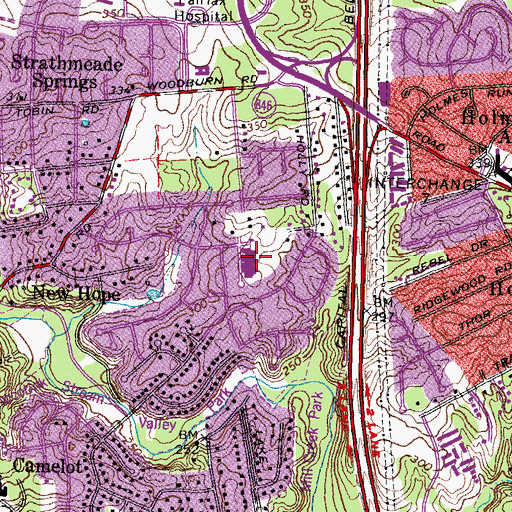 Topographic Map of Camelot Elementary School, VA