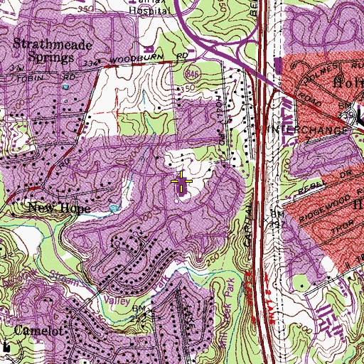 Topographic Map of Camelot Elementary School, VA