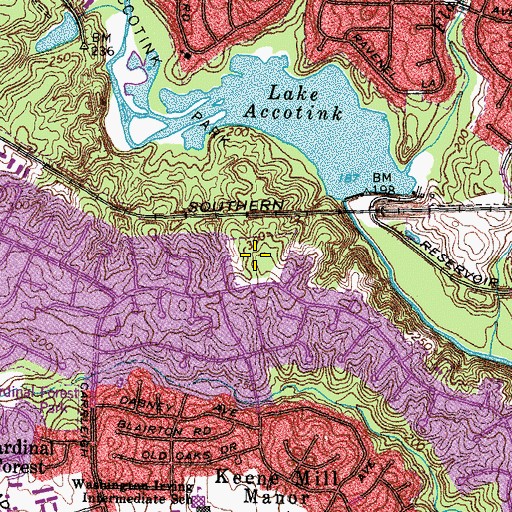 Topographic Map of Carrleigh Parkway Park, VA