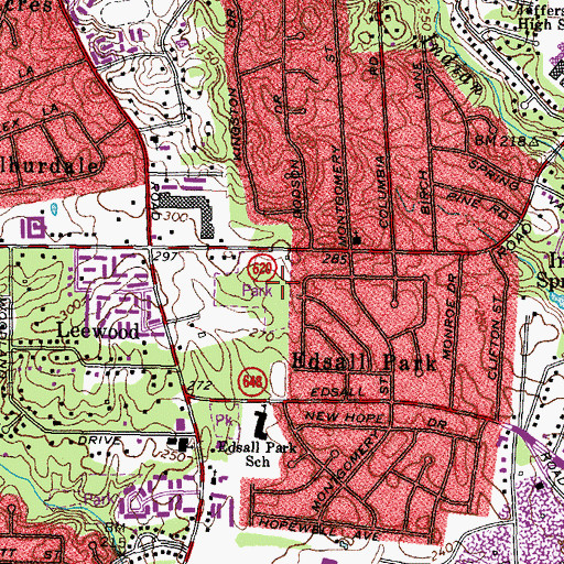 Topographic Map of Deerlick Park, VA