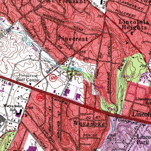 Topographic Map of Green Spring Farm (historical), VA