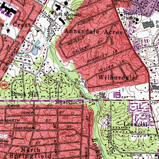 Topographic Map of Wilburdale Park, VA