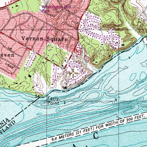 Topographic Map of Belle Rive, VA