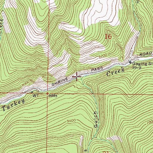 Topographic Map of Tates Gulch, CO