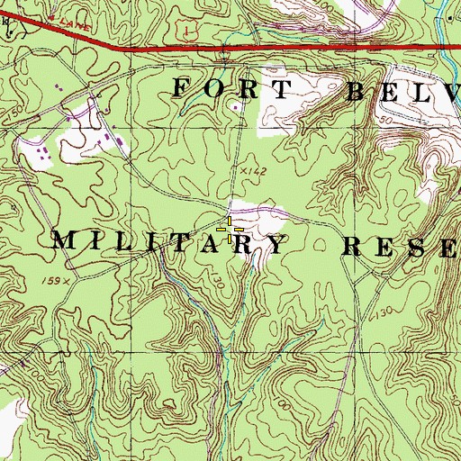 Topographic Map of Pohick Neck, VA