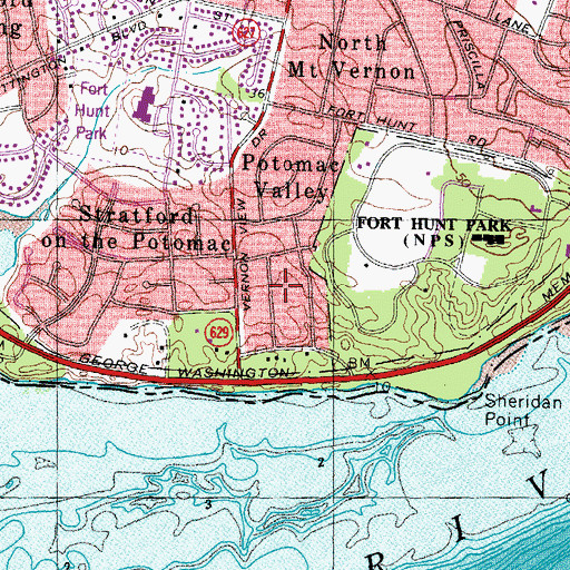 Topographic Map of River Bend Estates, VA