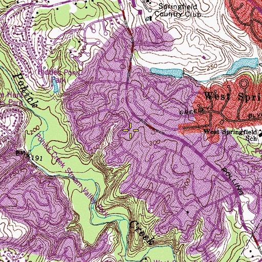 Topographic Map of Rolling Valley Elementary School, VA