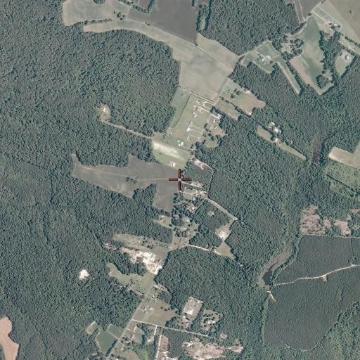 Aerial/Satellite Image of Bacons Quarters (historical), VA