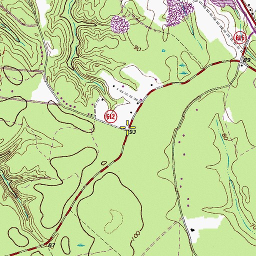 Topographic Map of Marlfield, VA