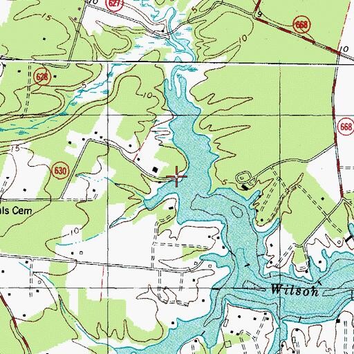 Topographic Map of Paynes Landing, VA