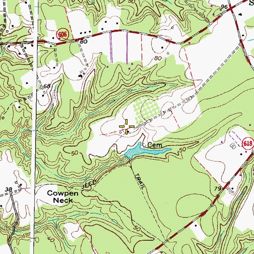 Topographic Map of Valley Front (historical), VA