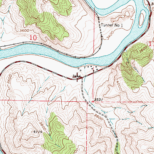 Topographic Map of Novak Creek Bridge, MT