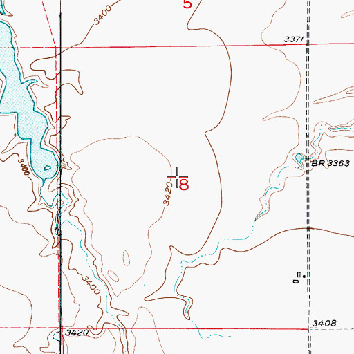 Topographic Map of Red Coulee School (historical), MT