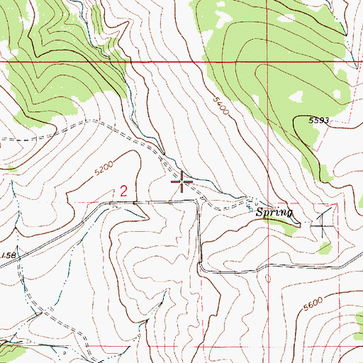 Topographic Map of Tiger Butte School (historical), MT