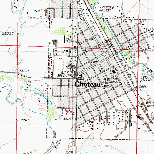 Topographic Map of Old Paths Strict Baptist Church, MT