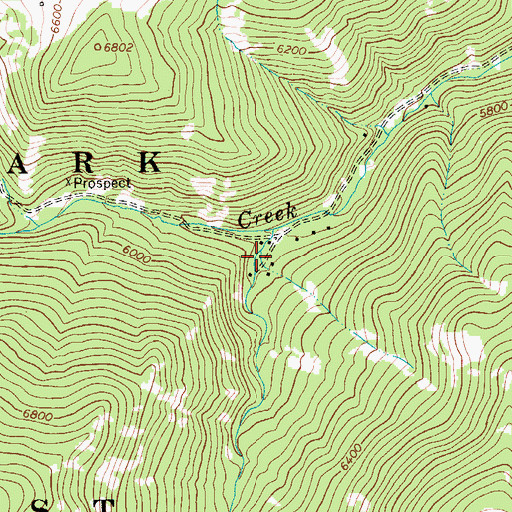 Topographic Map of Graveyard Gulch Cemetery, MT