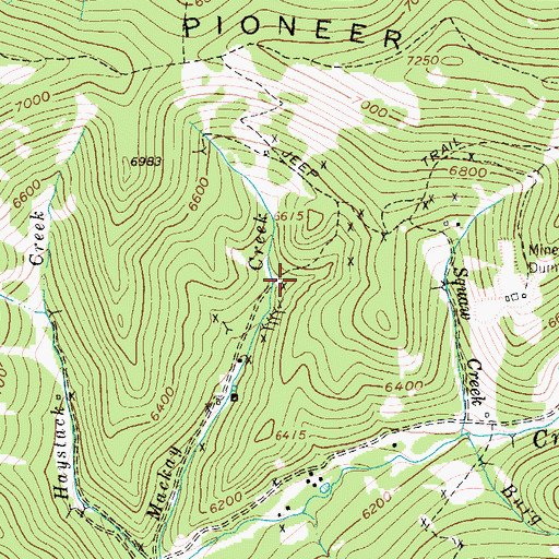 Topographic Map of Heganer (historical), MT