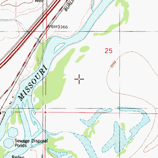 Topographic Map of Saint Clair (historical), MT