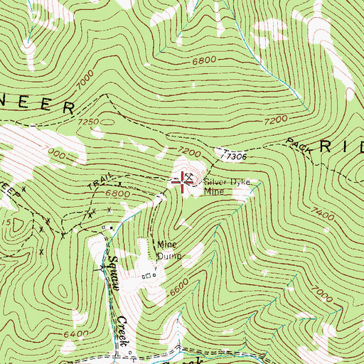 Topographic Map of Silver Dyke (historical), MT