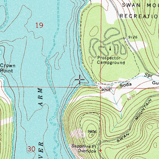 Topographic Map of Soda Gulch, CO