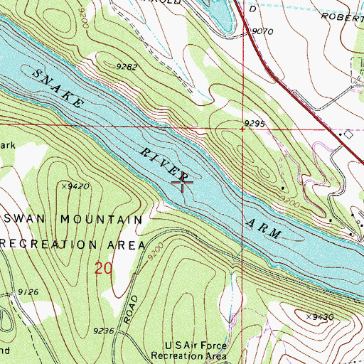 Topographic Map of Snake River Arm, CO
