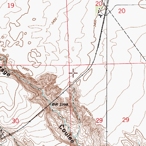 Topographic Map of Portage Pit (historical), MT