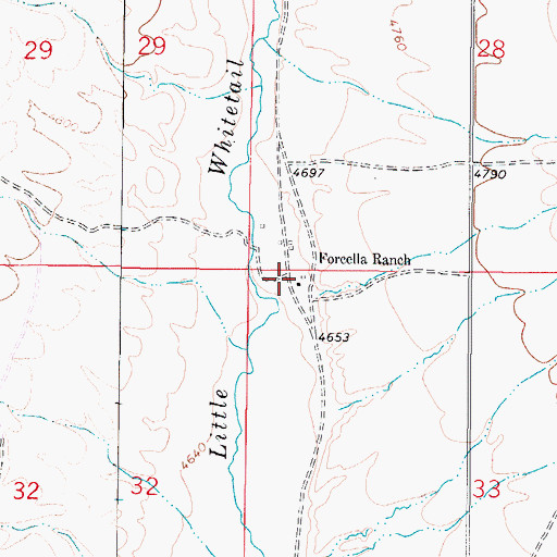 Topographic Map of Battle Creek (historical), MT