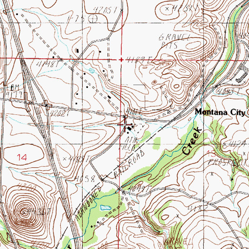 Topographic Map of Montana City Elementary School (historical), MT