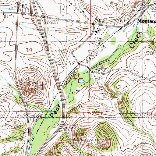 Topographic Map of Sanford (historical), MT