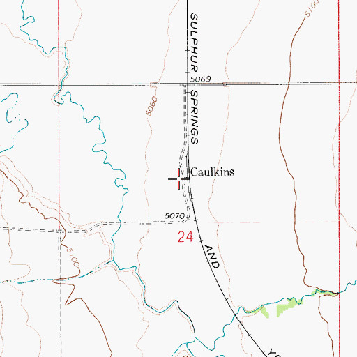 Topographic Map of Calkins (historical), MT