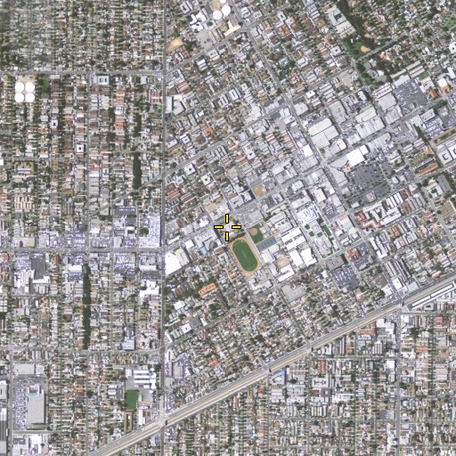 Aerial/Satellite Image of Alhambra Public Library, CA