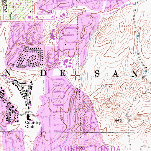Topographic Map of Kingsbriar Park, CA