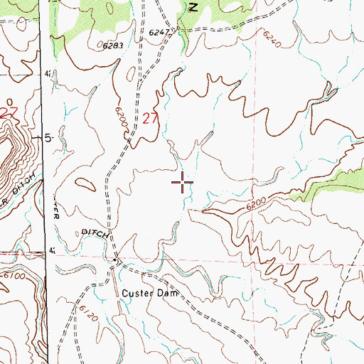 Topographic Map of Niblick Draw, CO