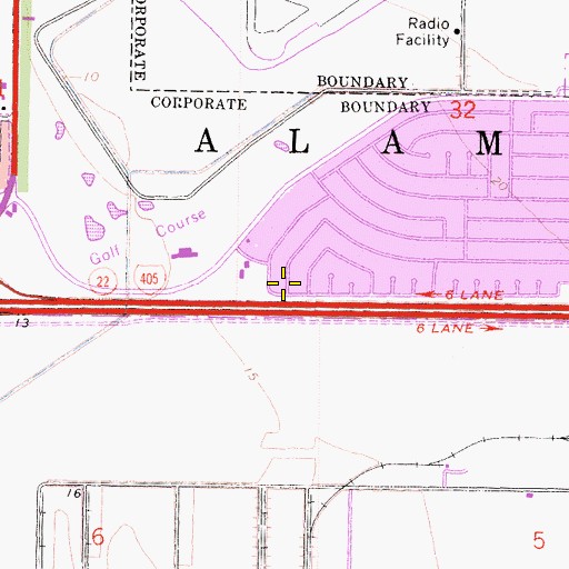 Topographic Map of Gummere Park, CA
