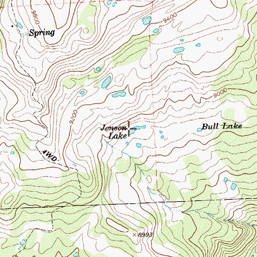 Topographic Map of Jensen Lake, CO