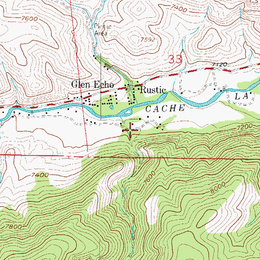 Topographic Map of Sodom Mine, CO