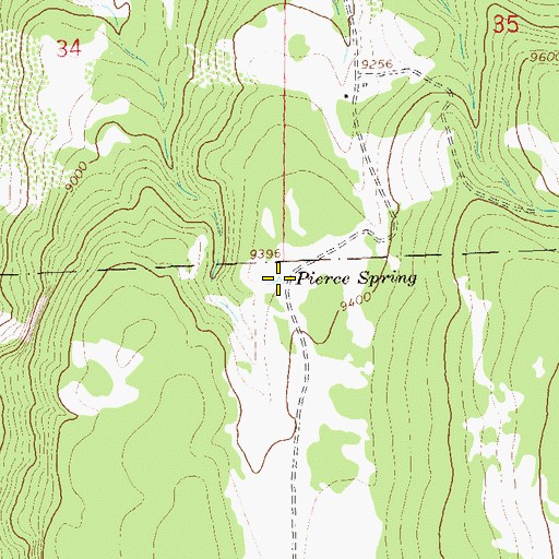 Topographic Map of Pierce Spring, CO