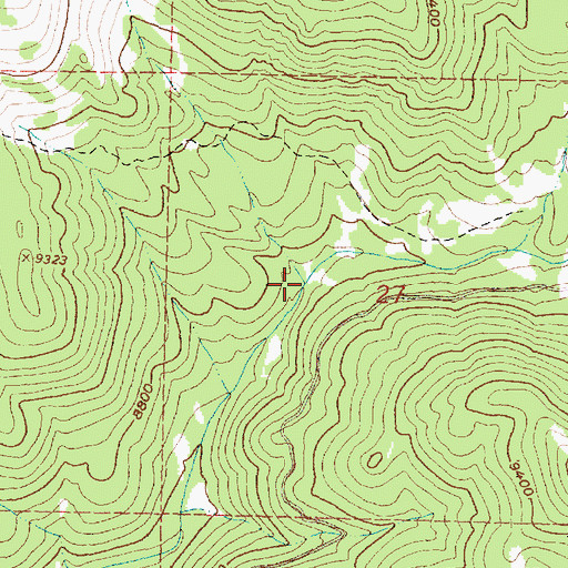 Topographic Map of Ted Creek, WY