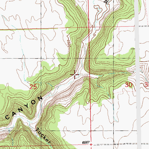 Topographic Map of Monument Creek, CO