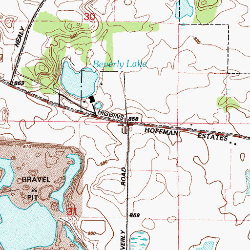 Topographic Map of School Number 11 (historical), IL